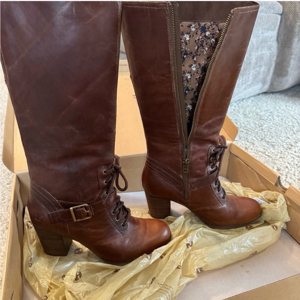 Timberland Brown Leather long boots